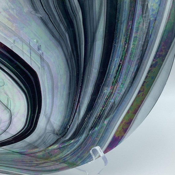 Swirled Art Glass 13” Round Plate/Platter - Picture 7 of 16